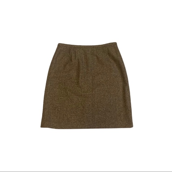 Eddie Bauer Dresses & Skirts - Eddie Bauer Brown Tweed Wool Silk Blend Lined Mini Skirt Size 10